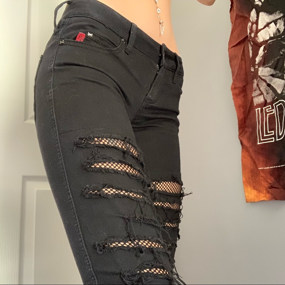Distressed jeans